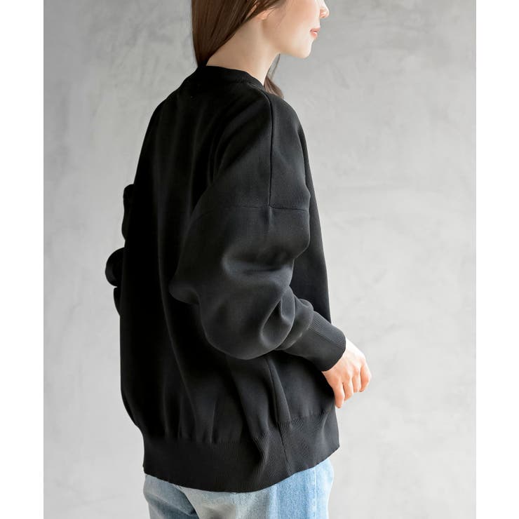 ゴールドボタンクルーネックスポンジニットカーディガン | rps | 詳細画像24 