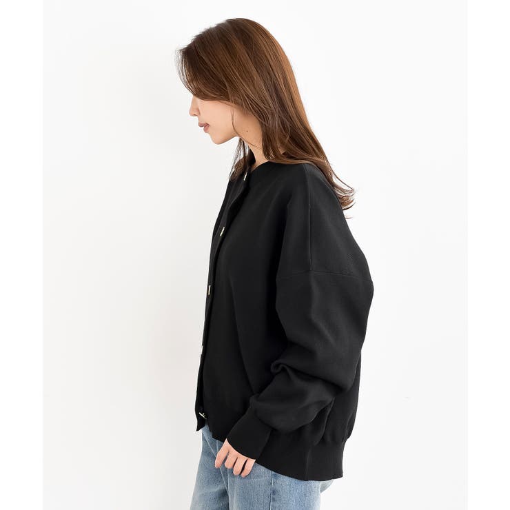 ゴールドボタンクルーネックスポンジニットカーディガン | rps | 詳細画像35 