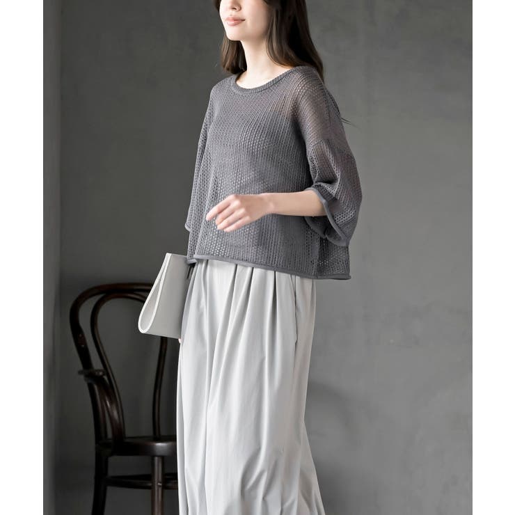 透かし編みワイドニットプルオーバー | rps | 詳細画像11 