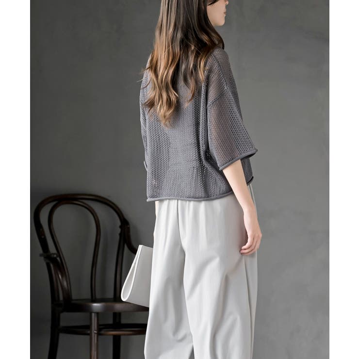 透かし編みワイドニットプルオーバー | rps | 詳細画像12 