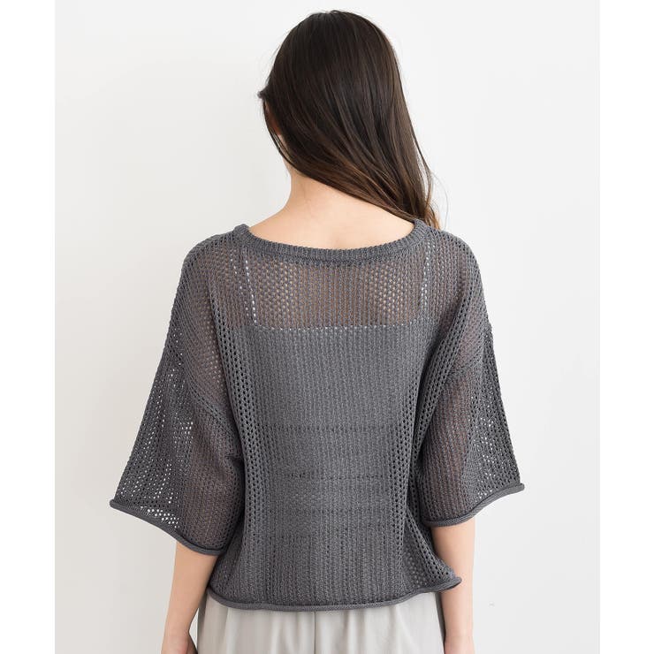 透かし編みワイドニットプルオーバー | rps | 詳細画像28 