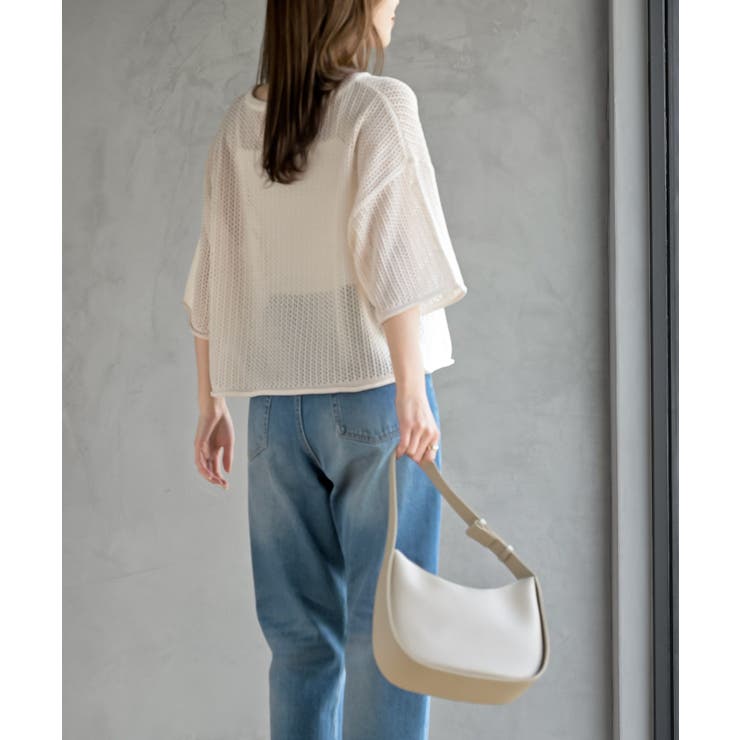 透かし編みワイドニットプルオーバー | rps | 詳細画像4 