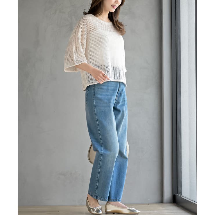 透かし編みワイドニットプルオーバー | rps | 詳細画像5 