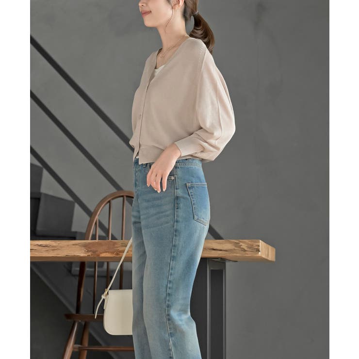 麻タッチＶネックニットカーディガン | rps | 詳細画像11 