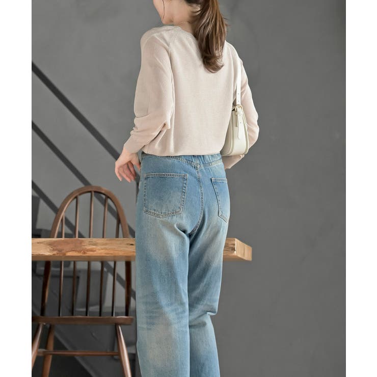 麻タッチＶネックニットカーディガン | rps | 詳細画像12 