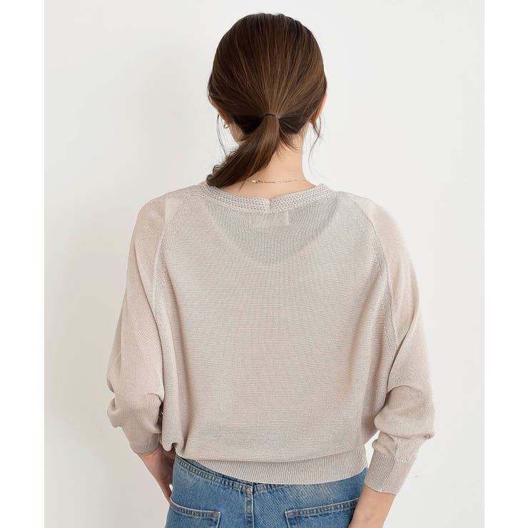 麻タッチＶネックニットカーディガン | rps | 詳細画像27 