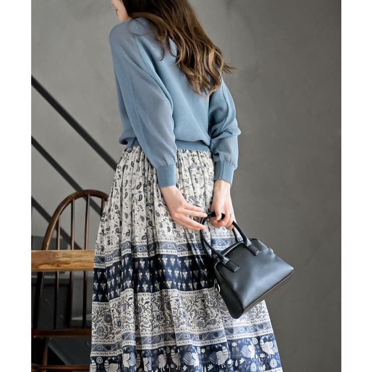 麻タッチＶネックニットカーディガン | rps | 詳細画像4 