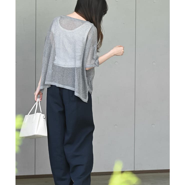 透かし編みラメニットプルオーバー | rps | 詳細画像4 