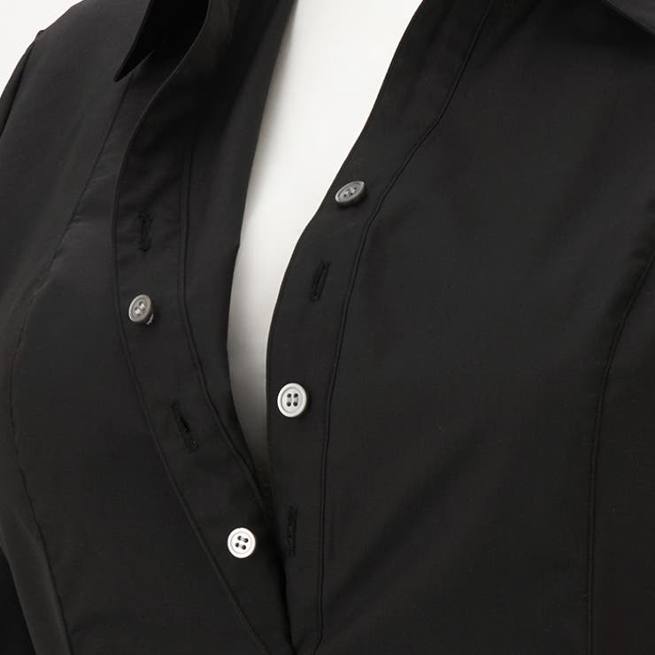 SALE 大きいサイズ 女性 売れ筋商品|||シャツVer3.5 黒・スキッパー（SP-511） 大きいサイズ シャツVer3.5 黒・スキッパー（SP-511）[品番