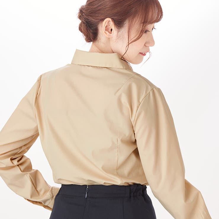 SALE 大きいサイズ 女性 売れ筋商品|||シャツVer3.5 ライトベージュ・スキッパー（SP-490） シャツVer3.5 ライトベージュ・スキッパー（SP-490）[品番