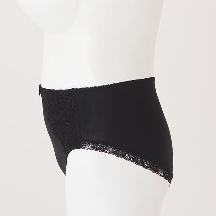大きいサイズ レース付きハイライズ・黒（SP-460） | Ruiglamourous | 詳細画像4 