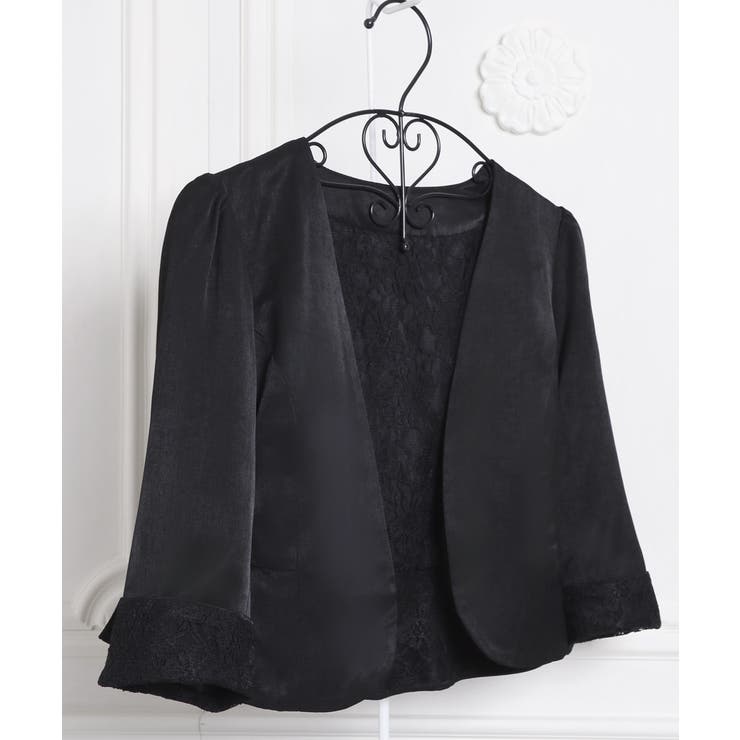 ブラック(B) | レースボレロジャケット | RUIRUE BOUTIQUE