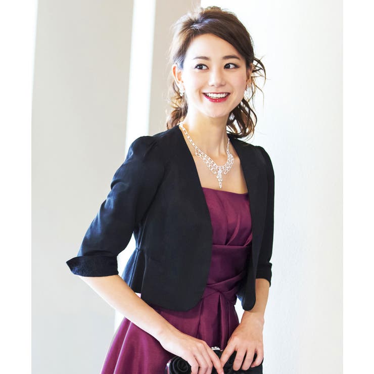 ネイビー(N) | レースボレロジャケット | RUIRUE BOUTIQUE