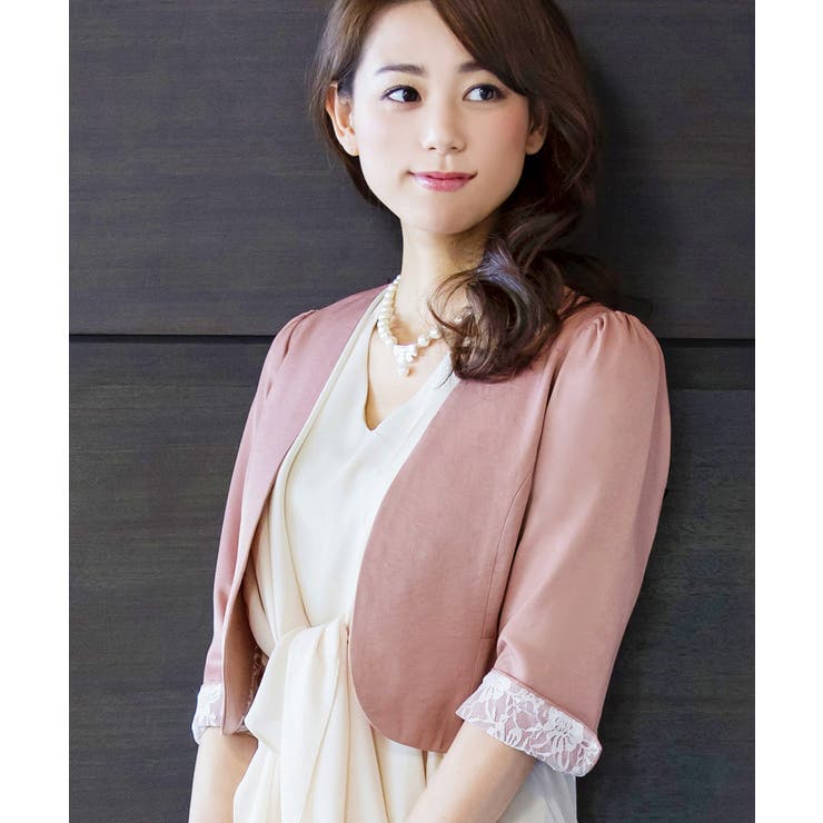 ピンク(P) | レースボレロジャケット | RUIRUE BOUTIQUE