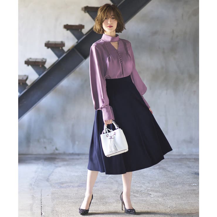 シークレットゴム ハイウエストＡラインスカート | RUIRUE BOUTIQUE | 詳細画像7 