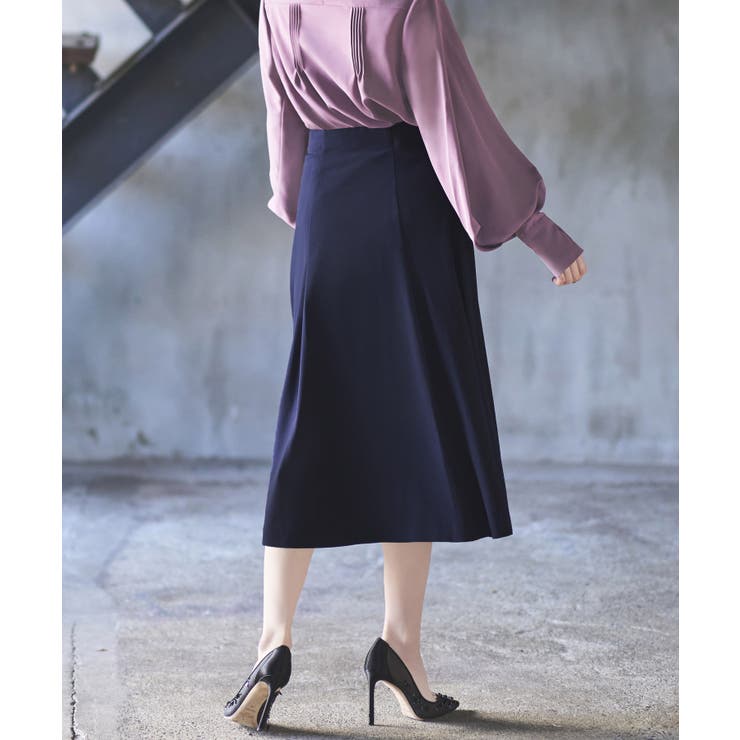 シークレットゴム ハイウエストＡラインスカート | RUIRUE BOUTIQUE | 詳細画像9 