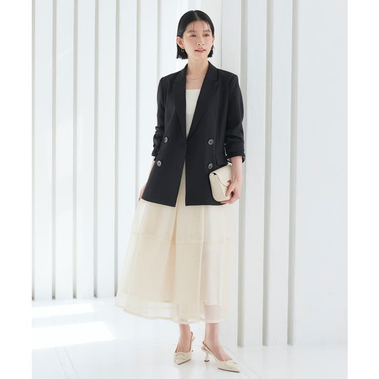 コクーン/アイボリー(WH) | 選べるシルエット・シアーメッシュスカート | RUIRUE BOUTIQUE