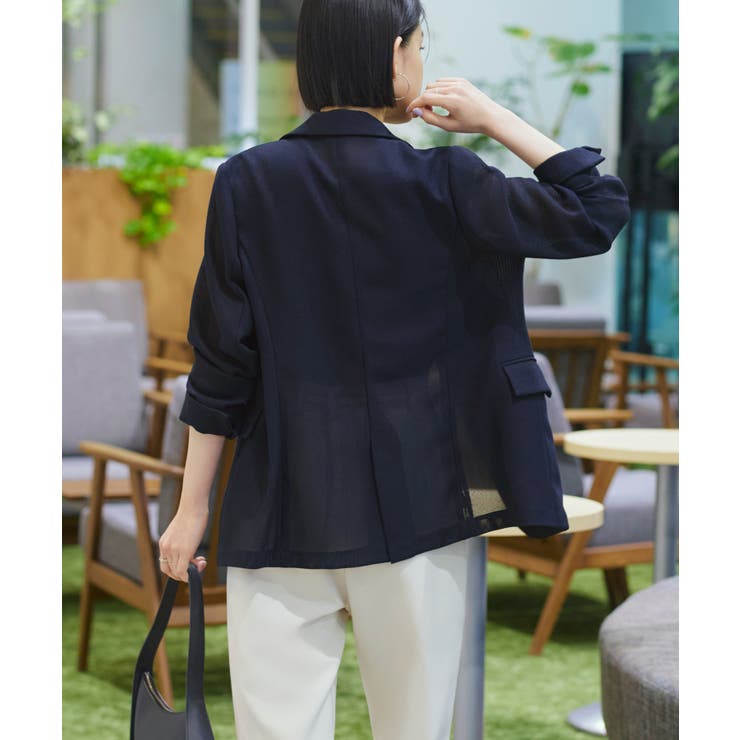 選べる袖丈パナマシアーテーラードジャケット | RUIRUE BOUTIQUE | 詳細画像18 