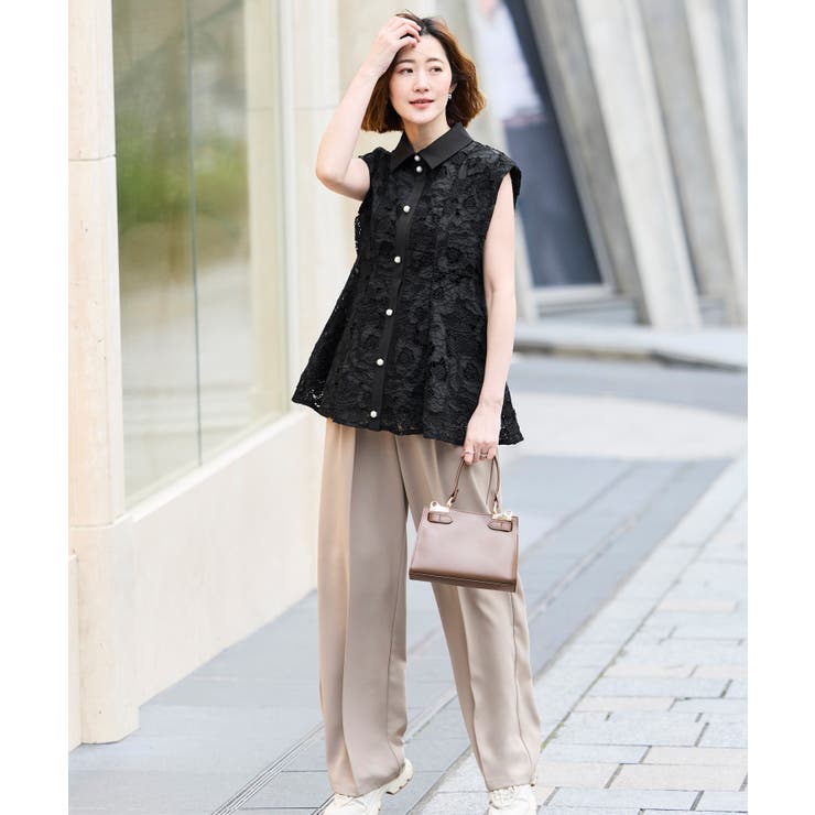 【洗える】パールボタン・レースペプラムジレ | RUIRUE BOUTIQUE | 詳細画像14 