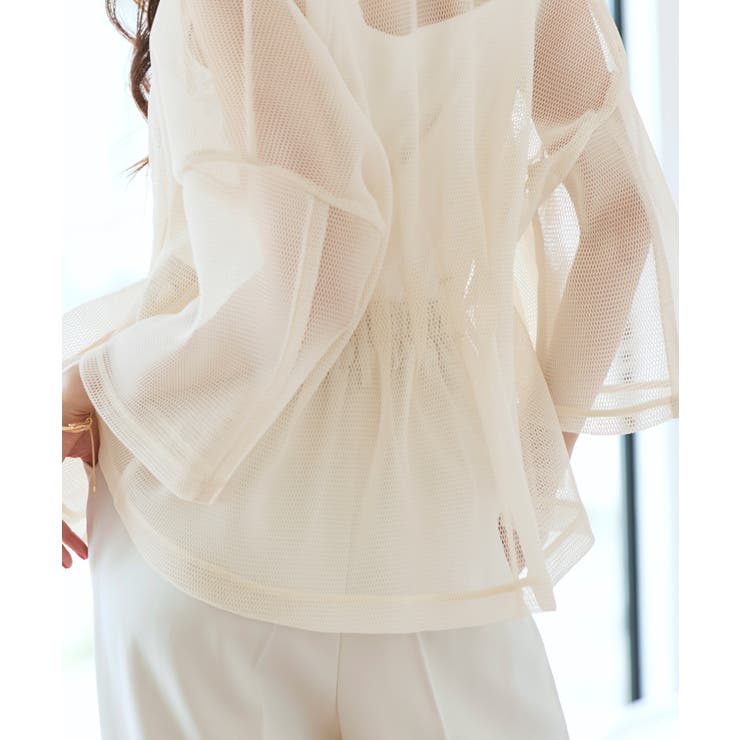 シアーメッシュ ダンボールテーラードジャケット | RUIRUE BOUTIQUE | 詳細画像8 