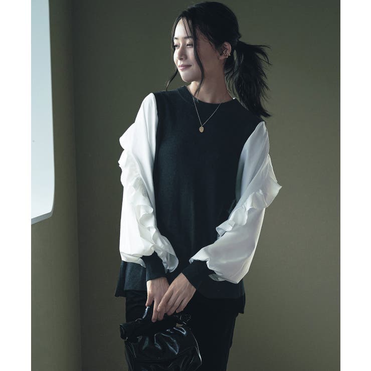 フリルスリーブプルオーバーニット | RUIRUE BOUTIQUE | 詳細画像6 