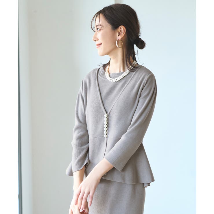 フロントパールペプラムニットアンサンブル | RUIRUE BOUTIQUE | 詳細画像11 