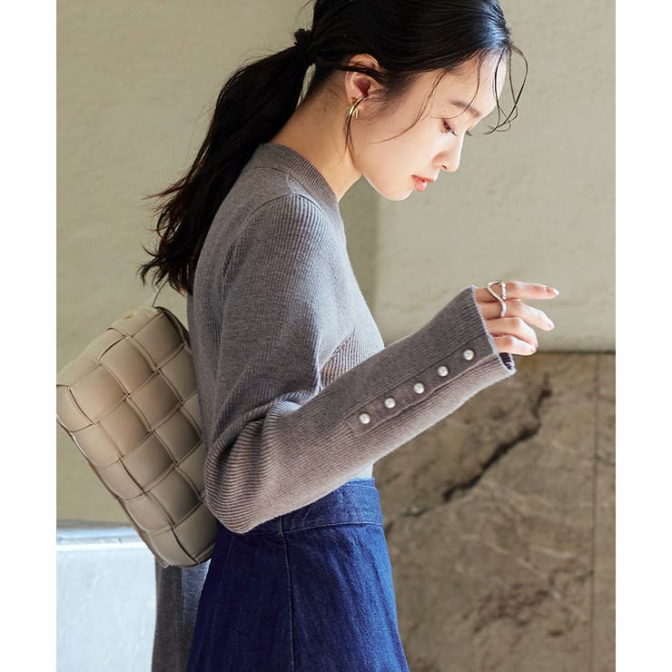 選べるデザイン 静電気防止ボタンスリーブリブニット | RUIRUE BOUTIQUE | 詳細画像22 