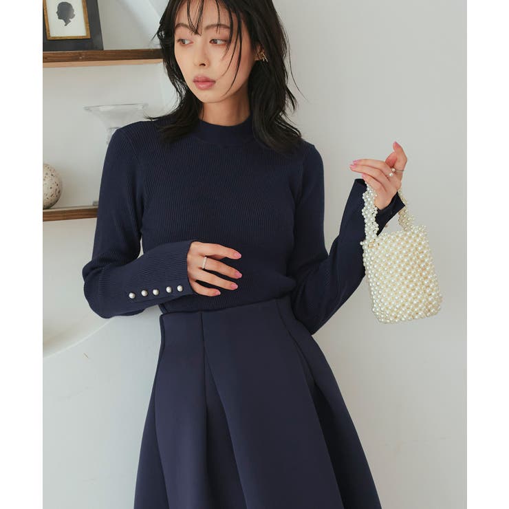選べるデザイン 静電気防止ボタンスリーブリブニット | RUIRUE BOUTIQUE | 詳細画像23 