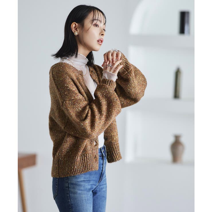 前後2WAYミックスラメカラー糸ニットカーデ | RUIRUE BOUTIQUE | 詳細画像10 