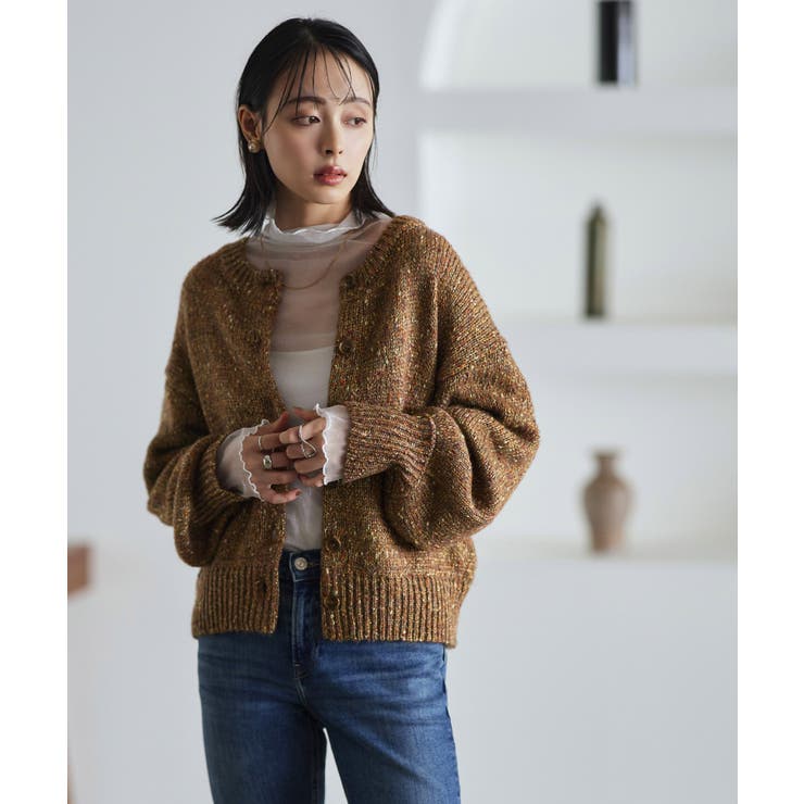 前後2WAYミックスラメカラー糸ニットカーデ | RUIRUE BOUTIQUE | 詳細画像11 