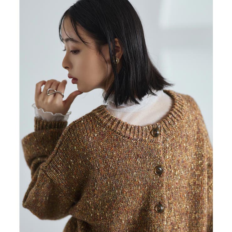 前後2WAYミックスラメカラー糸ニットカーデ | RUIRUE BOUTIQUE | 詳細画像13 