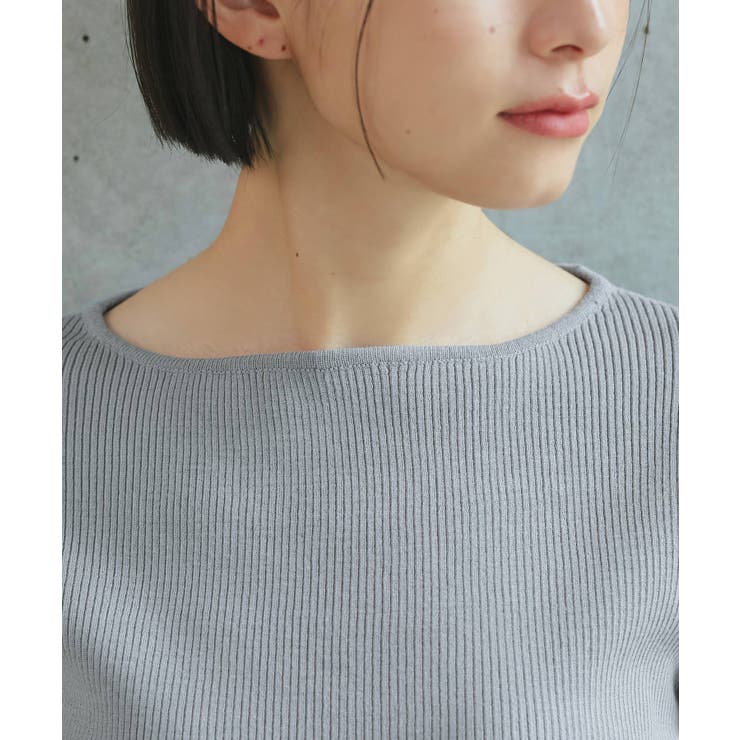 選べるデザインボタンハーフスリーブリブニット | RUIRUE BOUTIQUE | 詳細画像21 
