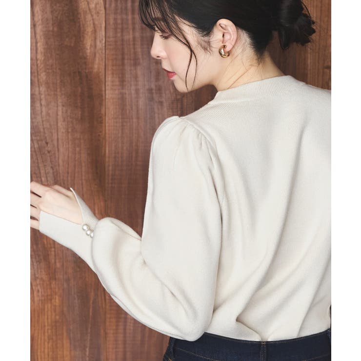 選べるデザインパールボタンアンチピリングニット | RUIRUE BOUTIQUE | 詳細画像19 