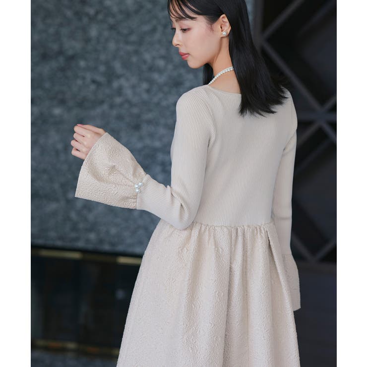 リブニット＆膨れジャガードワンピース | RUIRUE BOUTIQUE | 詳細画像12 