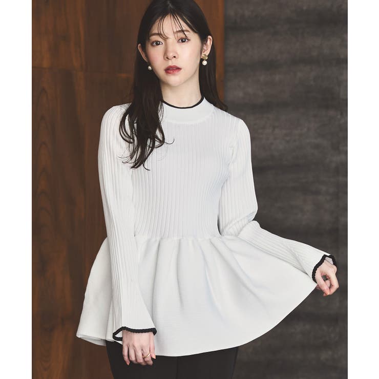 スポンディッシュボリュームぺプラムニット | RUIRUE BOUTIQUE | 詳細画像12 