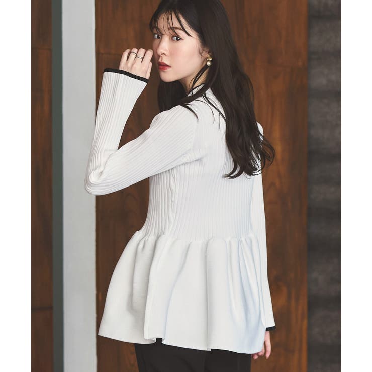 スポンディッシュボリュームぺプラムニット | RUIRUE BOUTIQUE | 詳細画像16 