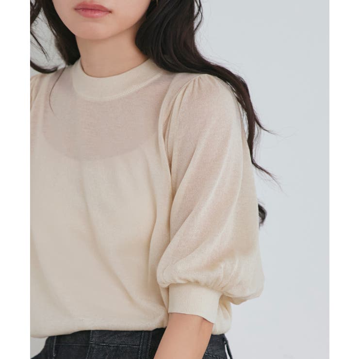 バックパールシアーパフニット | RUIRUE BOUTIQUE | 詳細画像12 
