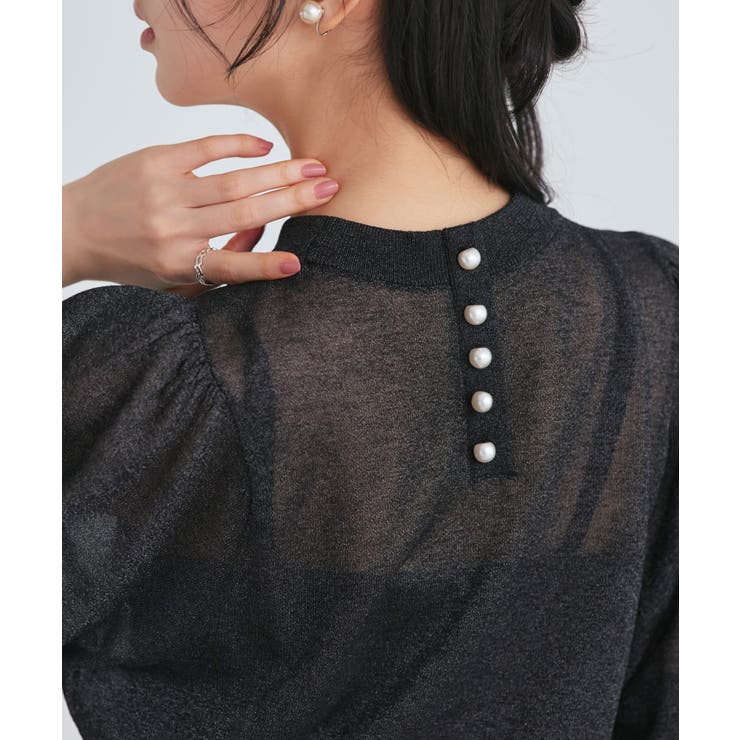 バックパールシアーパフニット | RUIRUE BOUTIQUE | 詳細画像14 