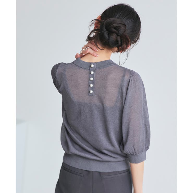 バックパールシアーパフニット | RUIRUE BOUTIQUE | 詳細画像2 