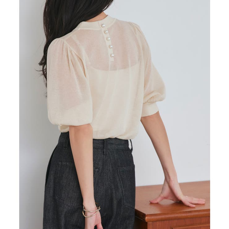 バックパールシアーパフニット | RUIRUE BOUTIQUE | 詳細画像8 