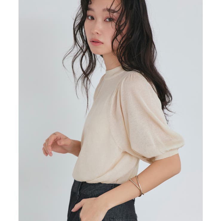バックパールシアーパフニット | RUIRUE BOUTIQUE | 詳細画像9 