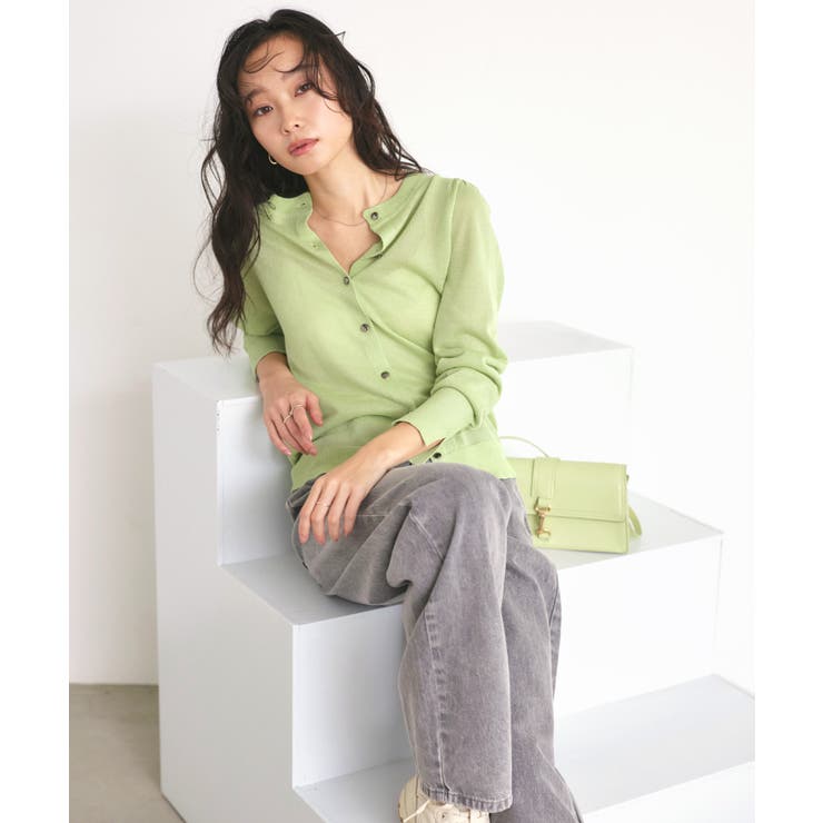 メタルボタンカラーパフカーデ | RUIRUE BOUTIQUE | 詳細画像10 