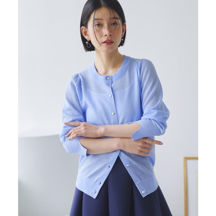 メタルボタンカラーパフカーデ | RUIRUE BOUTIQUE | 詳細画像2 