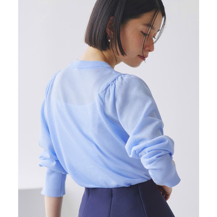 メタルボタンカラーパフカーデ | RUIRUE BOUTIQUE | 詳細画像3 