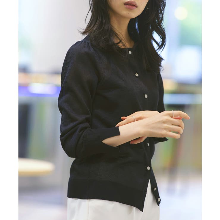 メタルボタンカラーパフカーデ | RUIRUE BOUTIQUE | 詳細画像7 