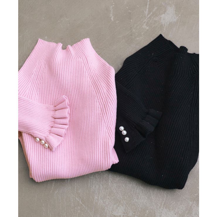 袖口ニットフリル＆パールRIBニット | RUIRUE BOUTIQUE | 詳細画像20 