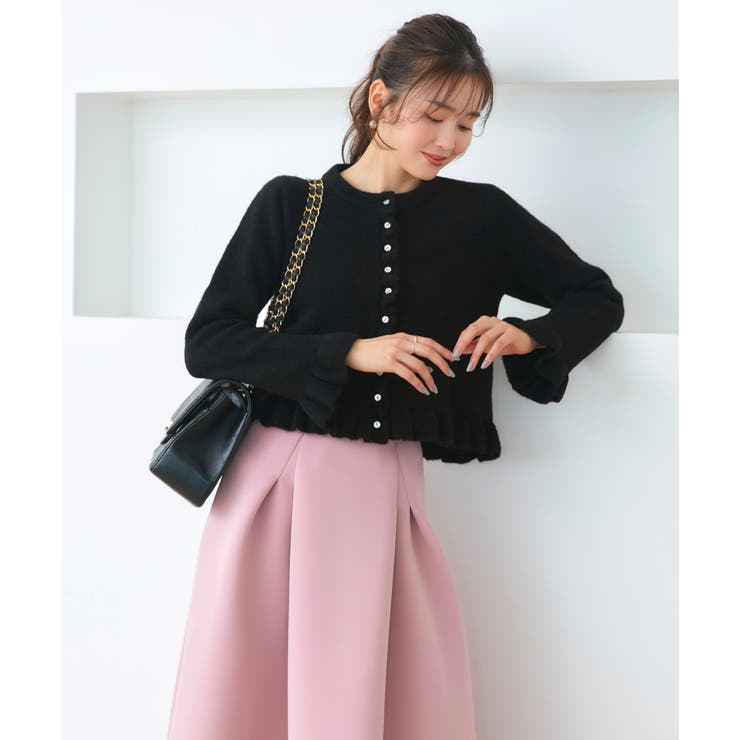 フリルクルーネックカーデ | RUIRUE BOUTIQUE | 詳細画像12 