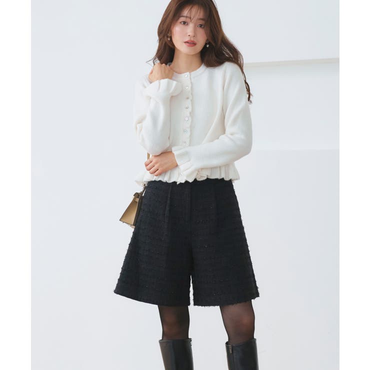 フリルクルーネックカーデ | RUIRUE BOUTIQUE | 詳細画像6 