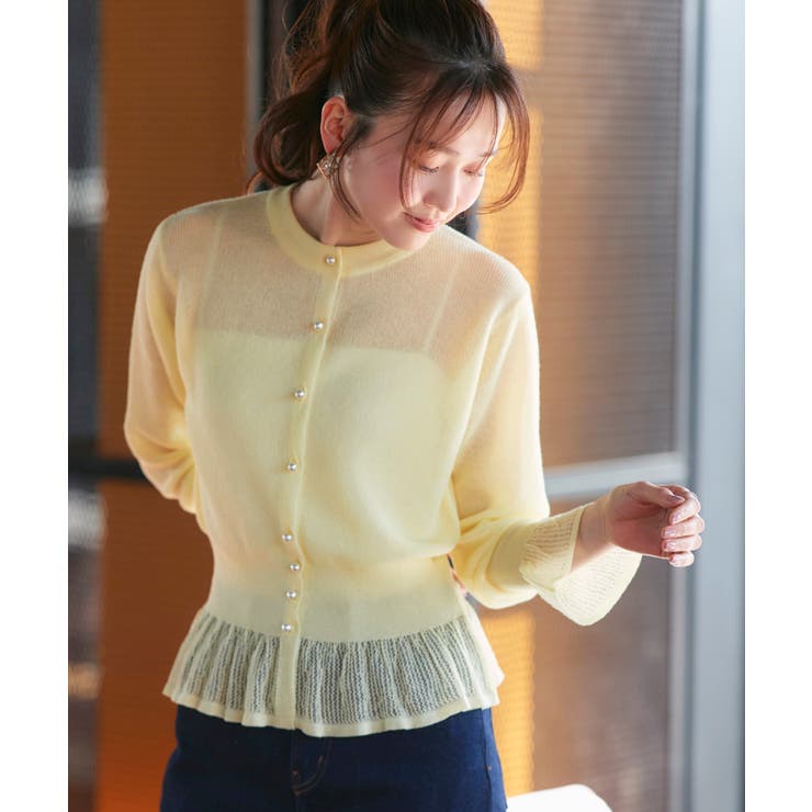 メッシュフリルカーデ | RUIRUE BOUTIQUE | 詳細画像12 
