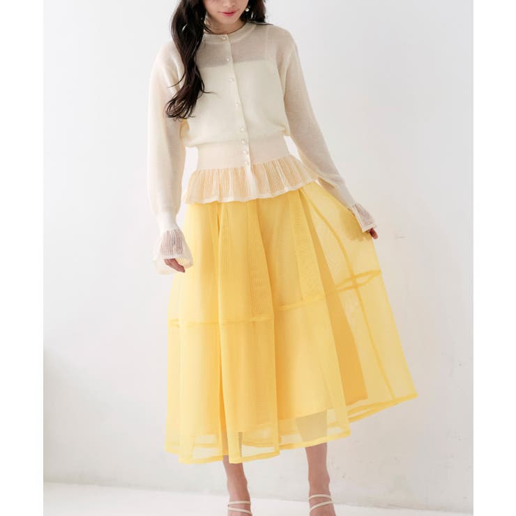 メッシュフリルカーデ | RUIRUE BOUTIQUE | 詳細画像4 
